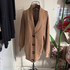 Spell Highland Knit Cardigan Tan S/M